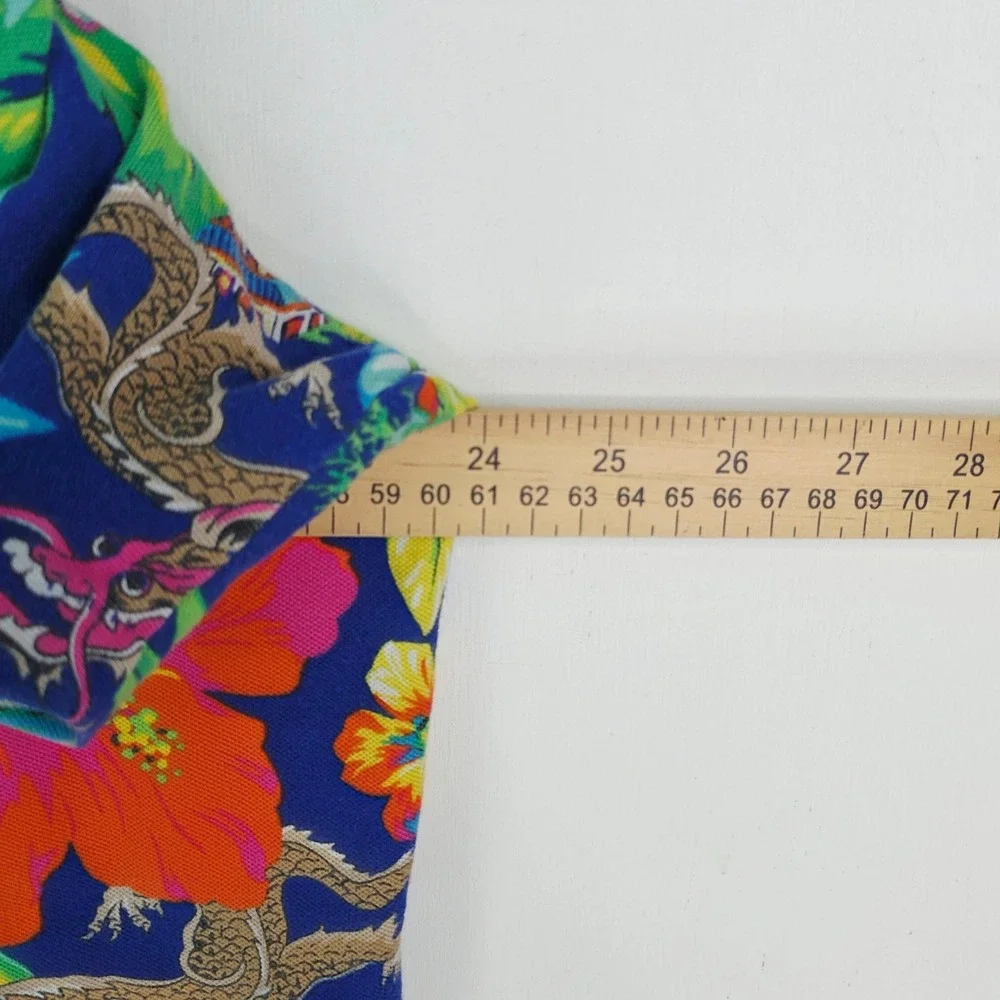 Polo Ralph Lauren Mens XXL Dragon Hibiscus Floral Featherweight Mesh Polo Shirt